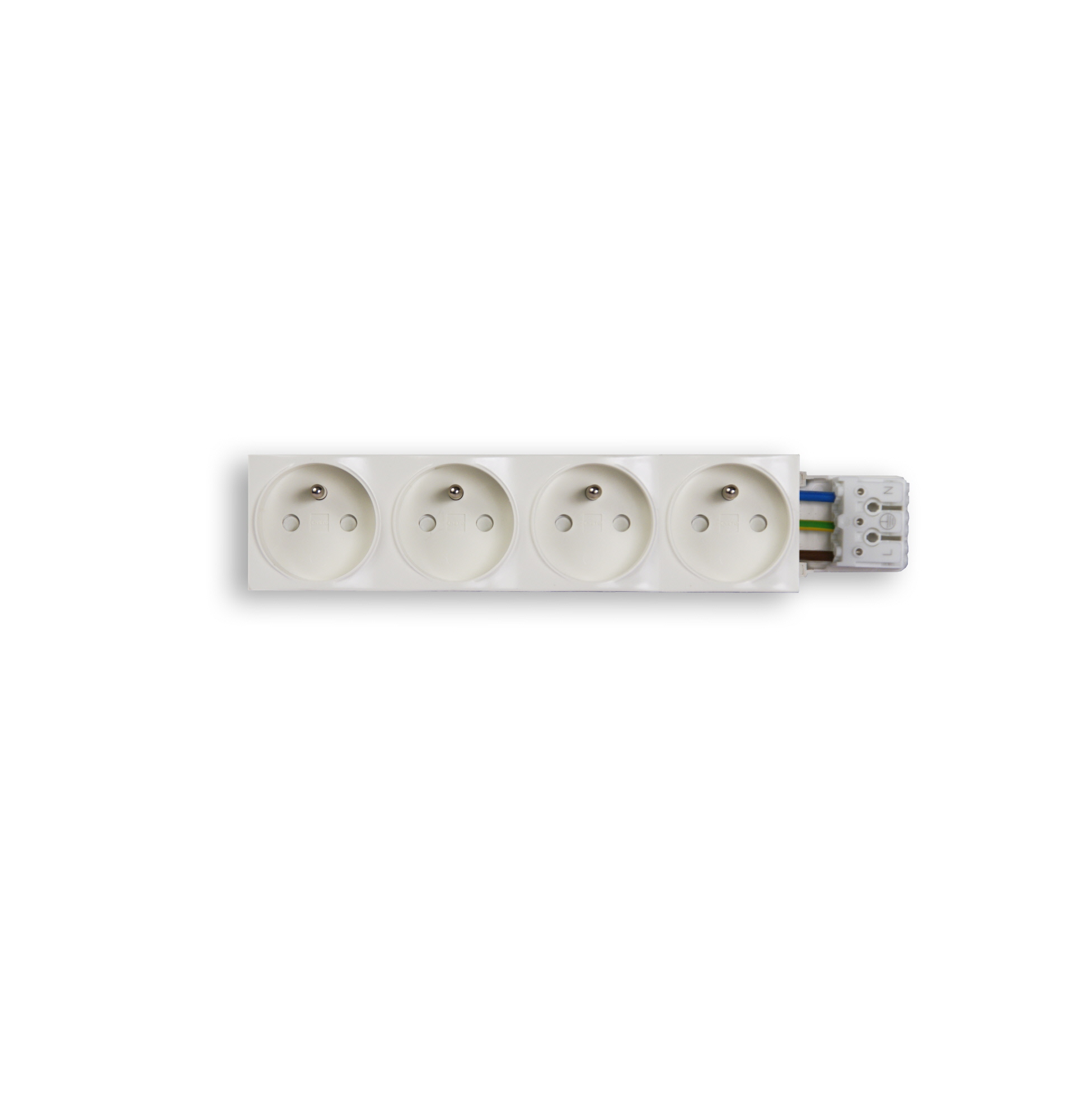 Bloc 4 Prises 16A Avec Interrupteur – Multiprise Compacte Blanche Pour Bureau Ou Maison